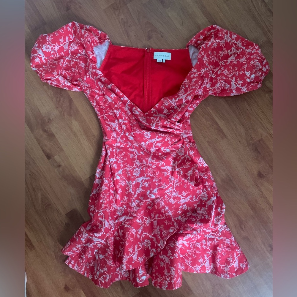 NWOT Anthropologie Sachin & Babi Catherine Puff Sleeve Mini Dress 4 - Picture 9 of 11